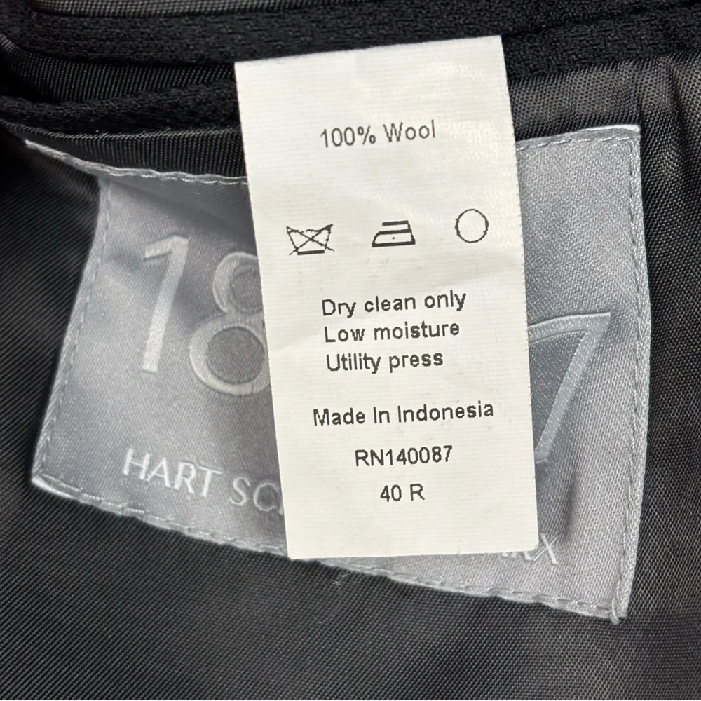 Hart Schaffner Marx 1887 Wool Blazer Metal Silver Buttons Men's Size 40R